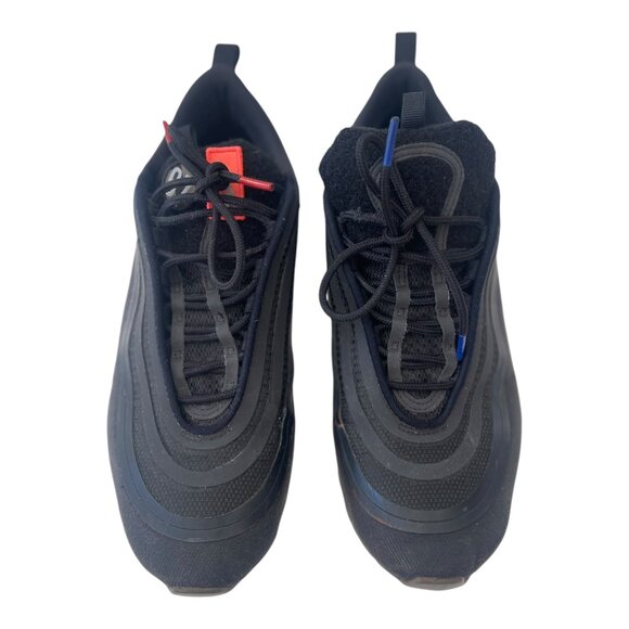 2017 Nike Air Max 97 Ultra Premium Black Rush Blue & Red Running Size 9 - Picture 2 of 8